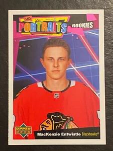 MacKenzie Entwistle 2020-21 UD Portraits Rookies Insert #P-63Chicago Blackhawks - Picture 1 of 2