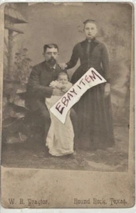 1891 TAYLOR TEXAS PAUL EMMA & CLARA HERBST PHOTOGRAPH W B Praytor Round Rock - Picture 1 of 1