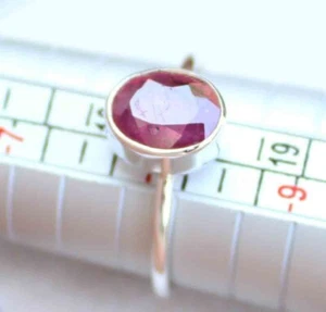 10,60 ct natürlicher Rubin Edelstein Ring 925 Sterlingsilber Ring Handarbeit Größe 8 - Bild 1 von 5