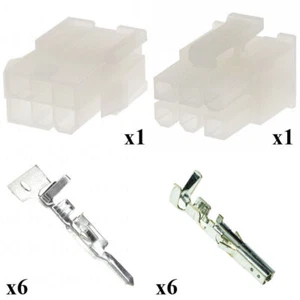 Kit Connettore Mini Fit Maschio Femmina 3x2 Vie - Foto 1 di 1