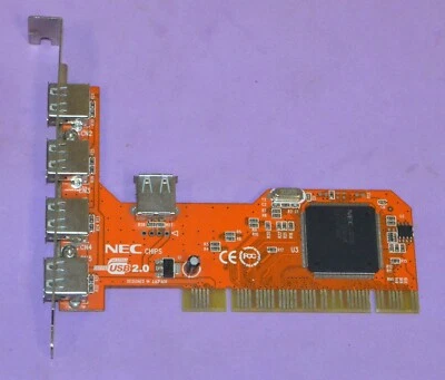 SYBA 5 Port USB 2.0 Card , PCI, PC Only *Used* SD-V2-SU-G - Image 1 of 3