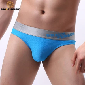 New Men Briefs Gay Ice Silk Underwear Fashion High Quality Colorful Briefs - Picture 1 of 18