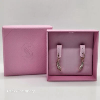 Swarovski Nice Drop Ohrhänger Feder Ohrringe Weiß, Roségoldlegierung 5663486 - Bild 1 von 4