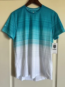 K-Swiss Men's Electrified Print Shirt - Celestial - Size M - Picture 1 of 5