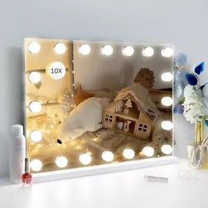 LilyHome Vanity/Makeup Mirror with 22.8"x 18.1"-15 Led Mirror, White - Picture 1 of 8