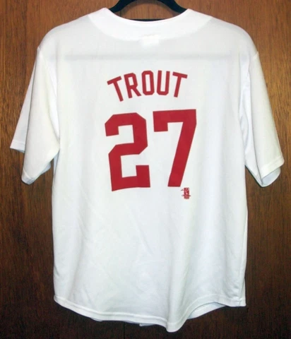 Los Angeles Anaheim Angels Mike Trout #27 Baseball Jersey Youth Size Large 14/16 Cover