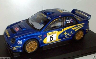 AUTOART 1/18 - 80192 SUBARU IMPREZA WRC 2001 RALLY MONTE CARLO BURNS REID - Image 1 of 4