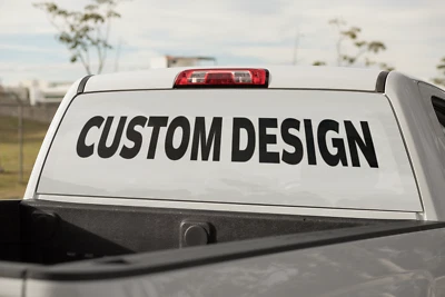 Truck Decal Back Window - Custom Design - perforated vinyl - Image 1 of 2