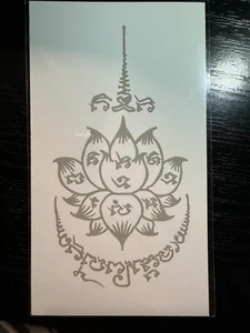 SAK YANT -LOTUS Thai Thailand Temporary "Herb" Tattoo Sticker Body Art Bua Sawan - Bild 1 von 7