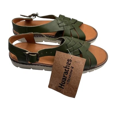 Nuevo con etiquetas Bearpaw Leah Huaraches talla 6 cazador cazador verde Foto 1 de 4