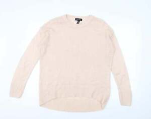 New Look Damski różowy okrągły dekolt Akrylowy sweter Sweter Rozmiar S