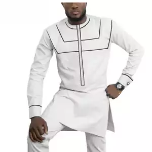 African Men Clothing Senator 2-Piece Set Long Sleeve Style Y31879 - Picture 1 of 12