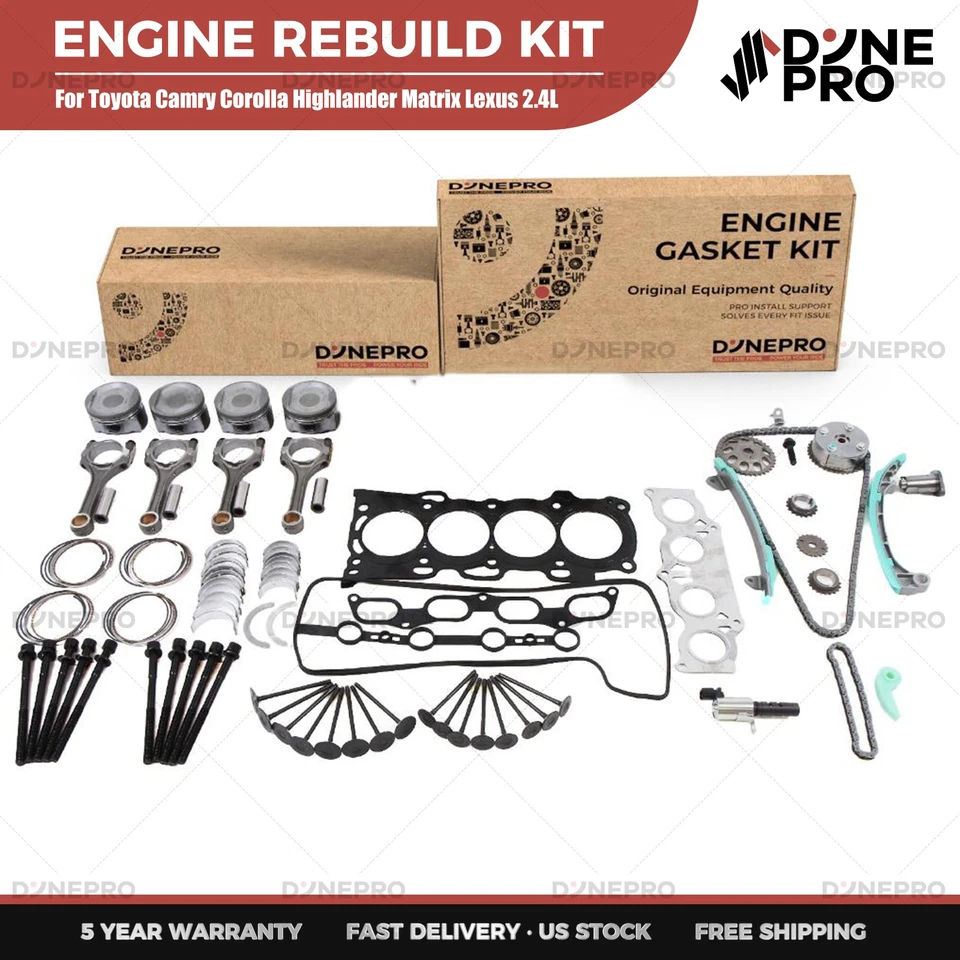 Master Engine Rebuild Kit For 2002-2009 Toyota Highlander Solara 2AZ-FE 2.4L — 第 1/4 张图片