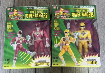 8-дюймовые экшн-фигурки Bandai Power Rangers Kimberly & Trini Karate Deluxe 1994 - Изображение 1 из 4