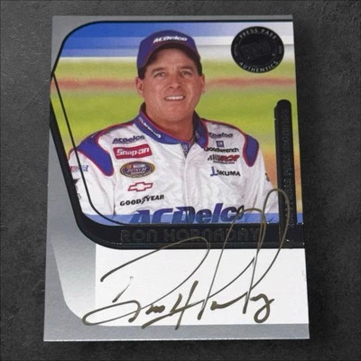 Ron Hornaday PACK PULLED NASCAR CHAMP HOF gold card 2004 PRESS PASS SIGNINGS - Image 1 of 2