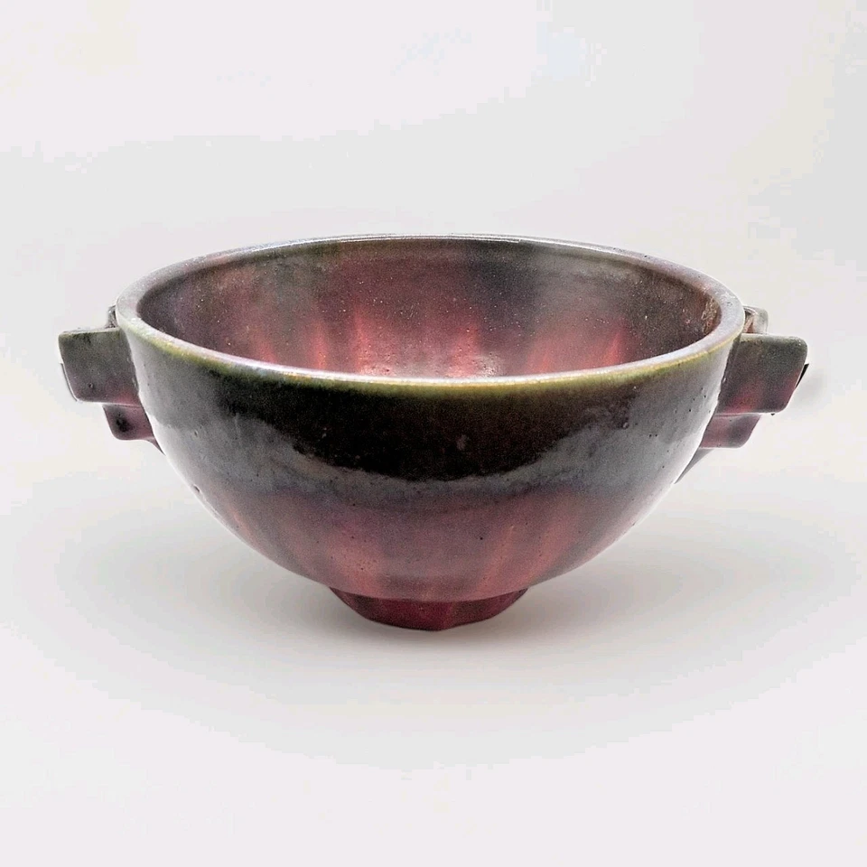 Fulper Pottery No.858 Bowl Footed & Handles 9" Wide & 4 1/2" Tall - Image 1 of 4