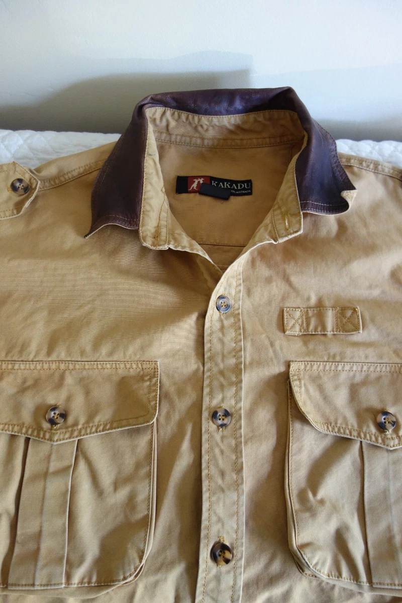 Kakadu Australia Men's Toorak Over Shirt – Long Sleeve Worker Shirt In Washed Canvas
