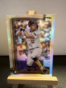 2025 Topps Rainbow Foil #93 Rhys Hoskins Milwaukee Brewers - Picture 1 of 3
