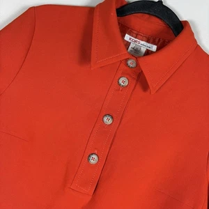 Vintage Michael Kors Women's 10 Red Wool Blend Knee Length Sheath Dress Italy - Picture 1 of 7