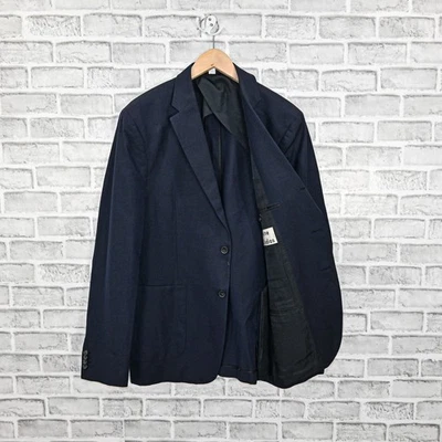 Chaqueta Blazer Drifter de Lana de Lino para Hombre de Acne Studios en azul marino talla 54 Foto 1 de 4