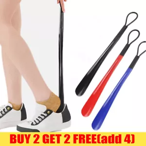 Long Handled Shoe Horn Plastic Shoehorn Shoe Remover Mobility Aid Easy Grip 2+2 - Picture 1 of 8
