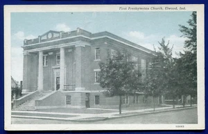 Elwood Indiana In First Presbyterian Church vintage postcard - Picture 1 of 2