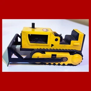 TONKA Planierraupe Earthmover Traktor Mini 4 Zoll Druckguss Metall gelb 70er Spielzeug - Bild 1 von 7