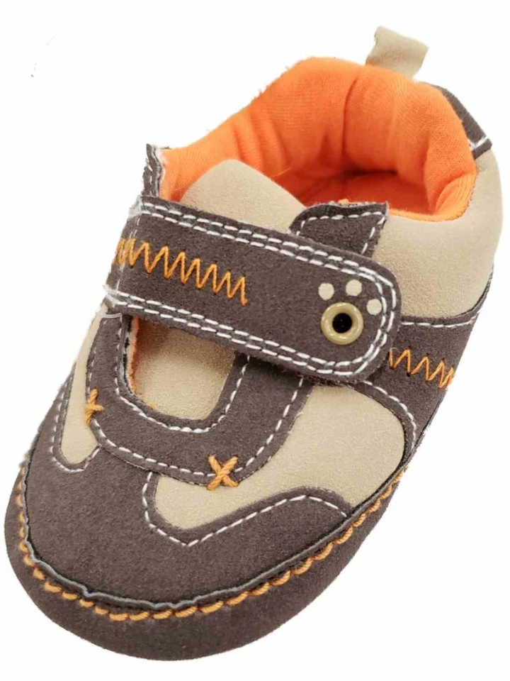 Carters Infantil Niños Marrón y Naranja Mocasines Bebé Zapatos Sin Cordones 4 (9-12M) Foto 1 de 1