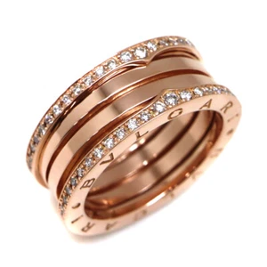 Bvlgari B-ZERO1 3 band ring K18PG edge pave diamond ring P0017481 - Picture 1 of 6