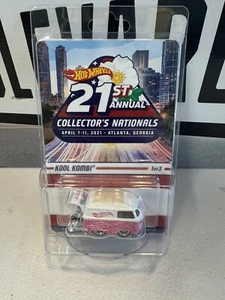 Hot Wheels 21st Nationals Convention 2021 Pink & White Kool Kombi - Picture 1 of 1