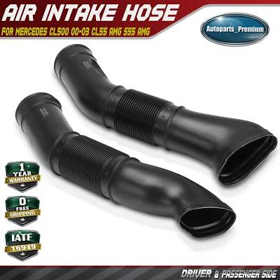 2Pcs Left & Right Engine Air Intake Hose for Mercedes CL500 2000-2003 CL55 AMG - Image 1 of 4
