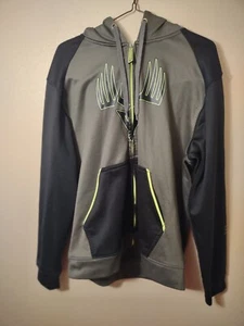 Legendary Whitetails Mens Zippered Sweatshirt Lime Grey And Black Size Large - Picture 1 of 6