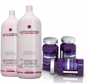 Kit American Desire Fusion Alisamento 2 x 34oz Keratin brazilian Free 3 ampoules - Picture 1 of 5