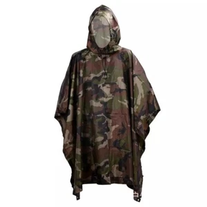 Raincoat-poncho tactical military waterproof Woodland - Picture 1 of 3