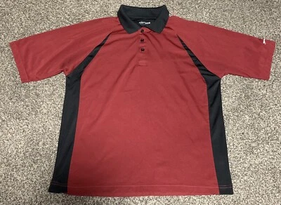 Polo de golf Slazenger para hombre mediano granate negro poliéster usado en excelente estado J87 Foto 1 de 3