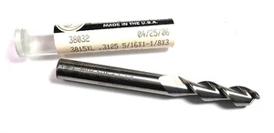 FULLERTON Carbide Square End Mill 5/16" 2FL 45° 1-1/8" x 2-1/2" 38032 - Picture 1 of 1