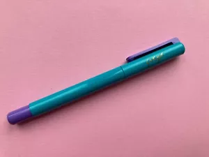 PENNA STILOGRAFICA VINTAGE SAKYO INOXCROM ANNI 80 SPAGNA - BLU - Foto 1 di 3