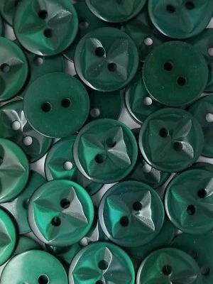 STAR BUTTON, SIZE 24L - 5/8", SHINY FINISH, 1 DOZEN,  FREE SHIPPING USA - Image 1 of 4