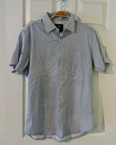 Monument Clothing Co. Button Up Shirt M Short Sleeve Blue Small Sun Print NWOT - Picture 1 of 7