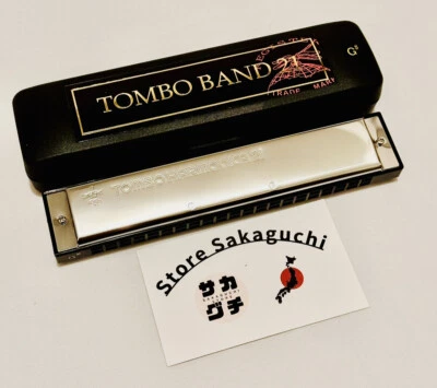 TOMBO Polyphonic Harmonica Band 21 Hole Key G# 3121 Stainless Steel Cover N - Image 1 of 4