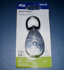 "Polea giratoria AZUL HALCÓN 1 1/2" / 3,8 cm niquelada ligera de servicio #0637528 - ¡NUEVA! - Imagen 1 de 2