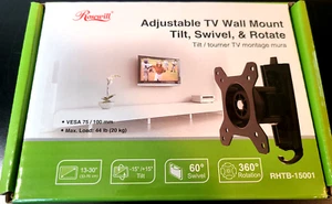 Rosewill TV Wall Mount Bracket 13"-30" Flat Screen Monitor TV 44 lbs *NEW* - Picture 1 of 10