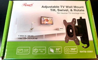 Rosewill TV Wall Mount Bracket 13"-30" Flat Screen Monitor  TV 44 lbs *NEW* - Image 1 of 4