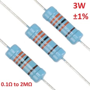 3W Metallschicht Metallfilm Widerstände 1% Widerstand 0,1Ω Bis 2MΩ Resistors - Bild 1 von 4