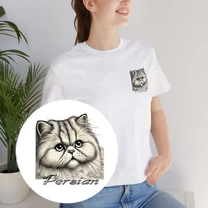 Persian Cat Design Unisex Jersey T-Shirt - Perfekt für Perserkatzenliebhaber - Bild 1 von 13