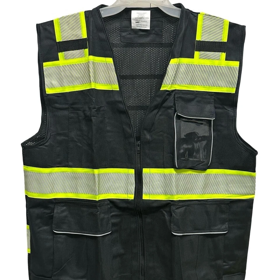 0519 Chaleco de Seguridad con Cinta Reflectante Bolsillo Frontal, Construcción de Paquetes Múltiples Foto 1 de 4