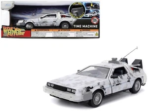 DeLorean Time Machine Frost 1:24 – Jada BTTF Brushed Metal Lights - Picture 1 of 5