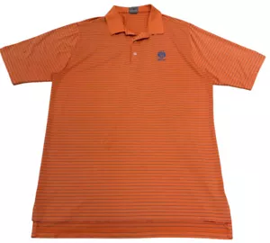 Camisa de golf para hombre FENNEC XL seca absorbente a rayas naranja azul Lochnivar resort de golf - Imagen 1 de 8