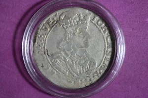 1661 Polish-Lithuanian Commonwealth 6 Groszy Silver Coin #M22929 - Picture 1 of 2