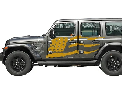 American Flag Stripe Graphics Decal For Jeep Wrangler Car Side Sticker Vinyl - Image 1 of 4